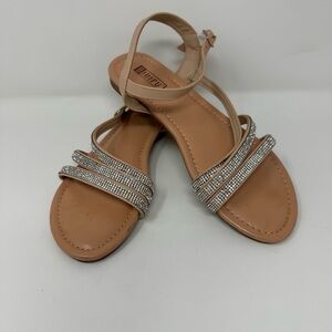 IDIFU Strappy Sandals for Women Size 8 Embellished 
Dressy Summer‎ Flat Sandals